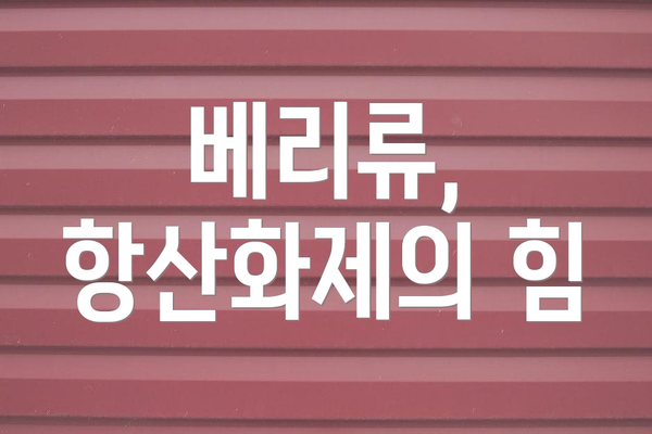 베리류, 항산화제의 힘