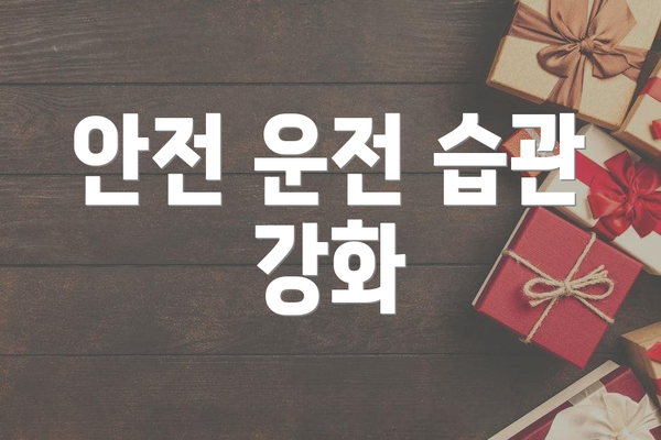 안전 운전 습관 강화