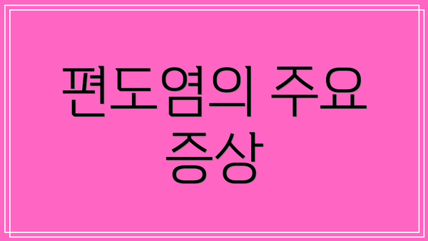 편도염의 주요 증상