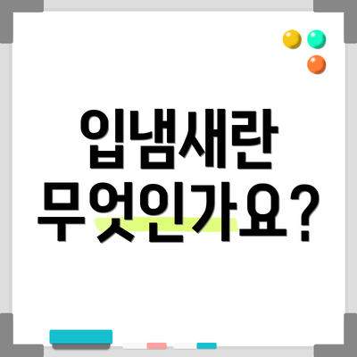 입냄새란 무엇인가요?