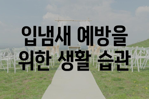 입냄새 예방을 위한 생활 습관