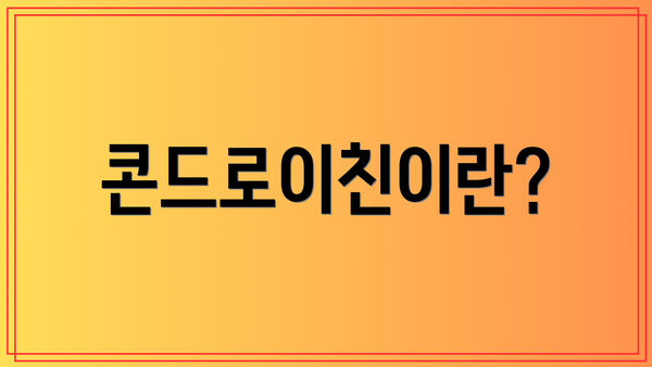 콘드로이친이란?