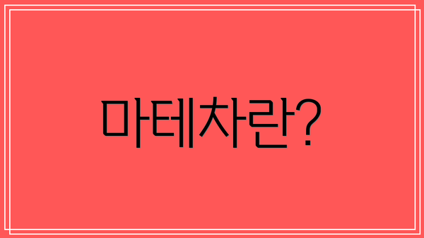 마테차란?