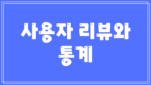 사용자 리뷰와 통계