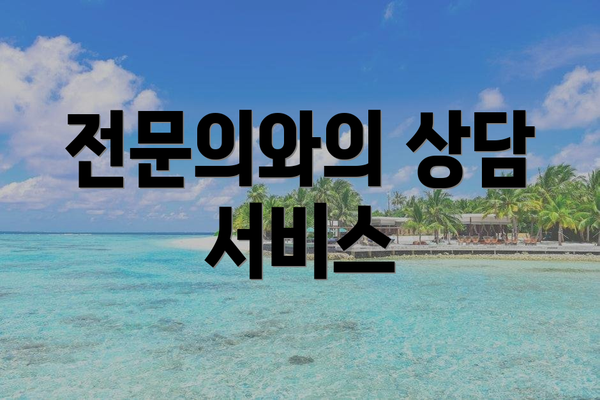 전문의와의 상담 서비스