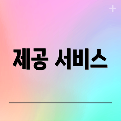 제공 서비스