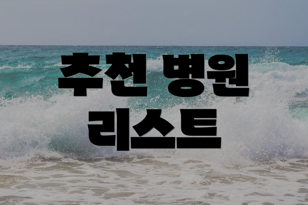 추천 병원 리스트