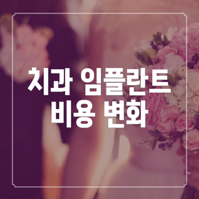 치과 임플란트 비용 변화