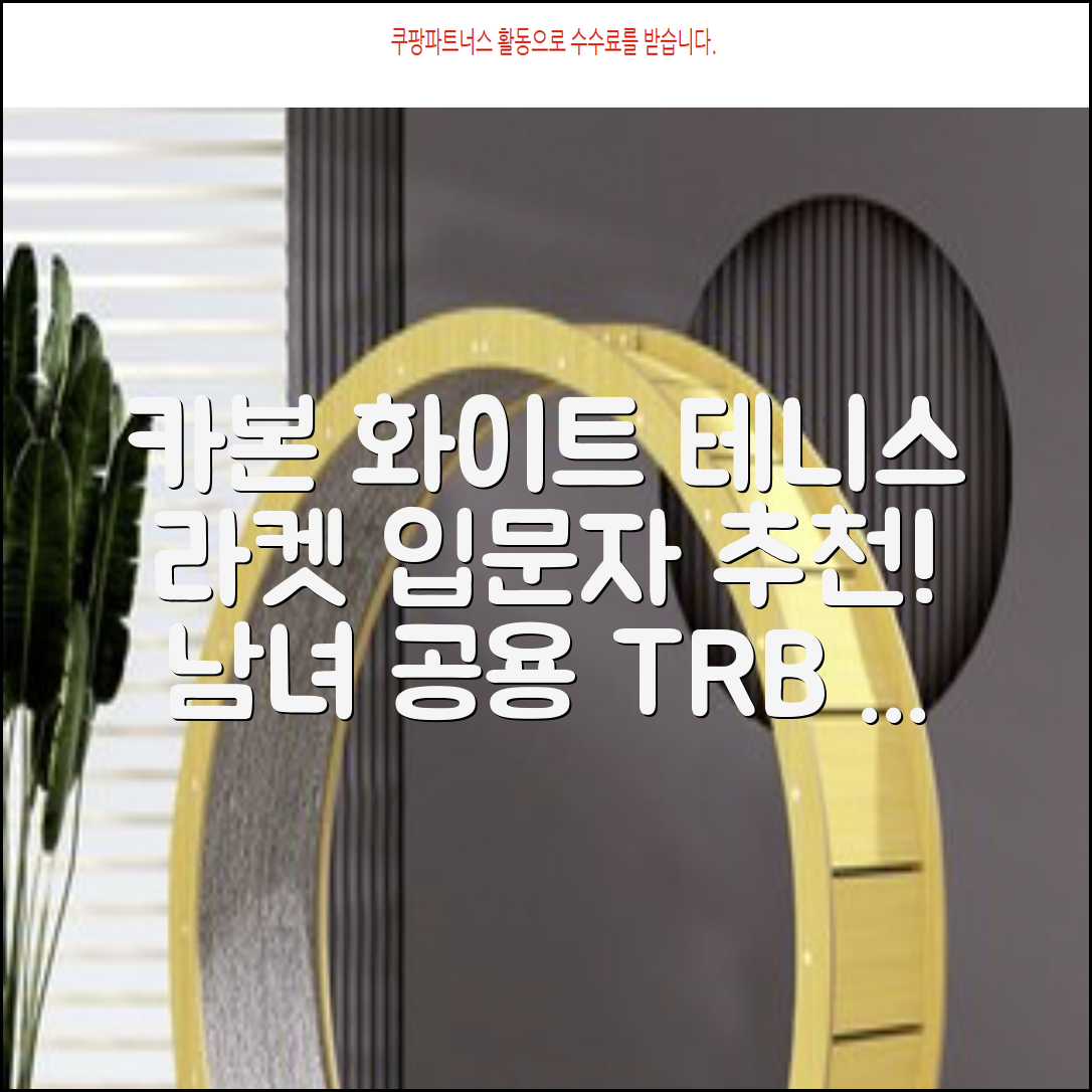 티알비 입문용 테니스라켓 여성 남자, 1개, 카본 화이트 추천 리뷰