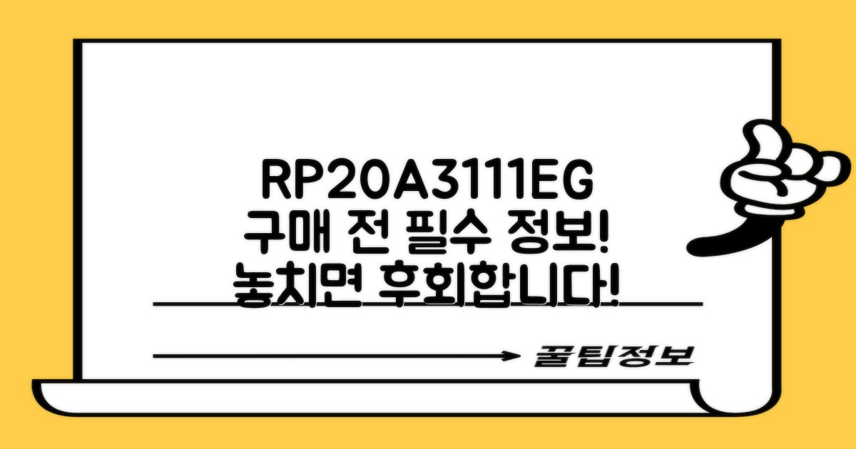 RP20A3111EG, 구매 전 필독!
