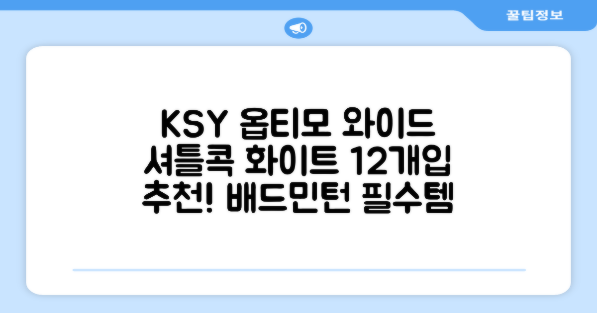 ksy 옵티모 와이드 배드민턴 셔틀콕, 화이트, 12개입, 1개 추천 리뷰